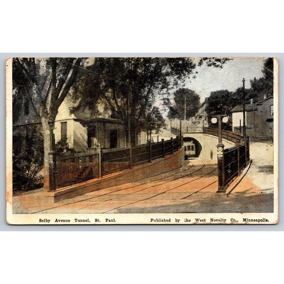 Postcard Minnesota St. Paul Selby Avenue Tunnel Posted 1908 Stamp West Novelty - Picture 1 of 2